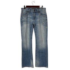 Affliction Cooper Distressed Premium Regular Fit Bootcut Jeans